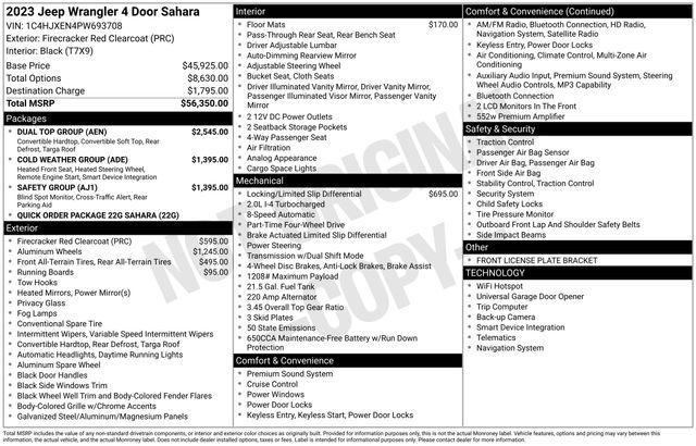 used 2023 Jeep Wrangler car, priced at $29,995