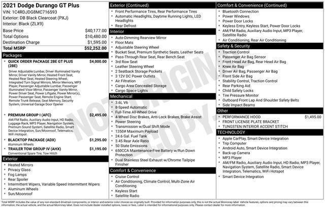 used 2021 Dodge Durango car, priced at $22,494