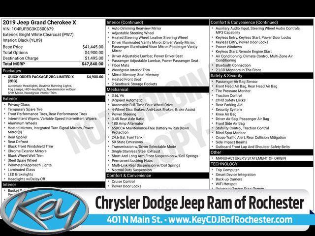 used 2019 Jeep Grand Cherokee car, priced at $22,795