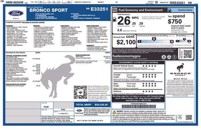 used 2024 Ford Bronco Sport car, priced at $25,799