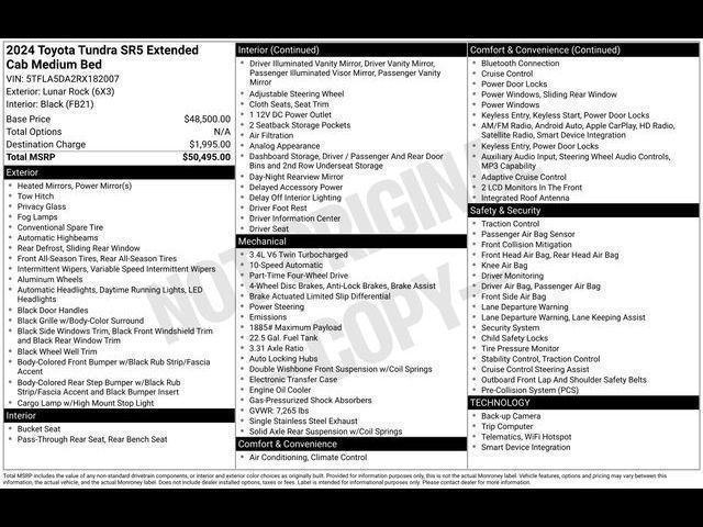 used 2024 Toyota Tundra car, priced at $33,285