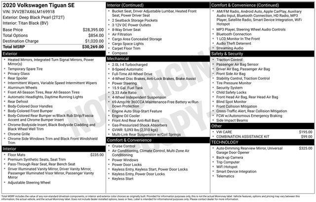 used 2020 Volkswagen Tiguan car, priced at $16,499