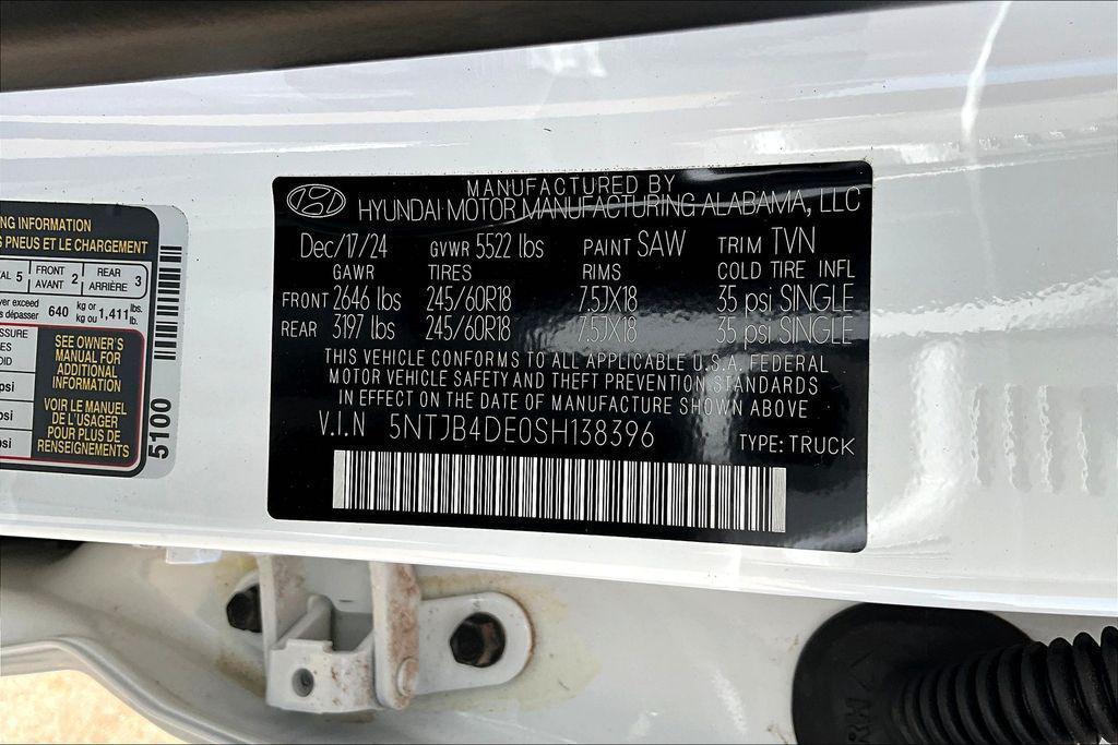 new 2025 Hyundai SANTA CRUZ car, priced at $28,320