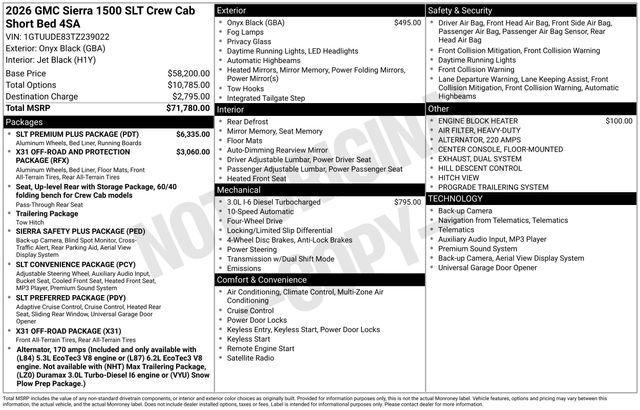 new 2026 GMC Sierra 1500 car, priced at $59,885