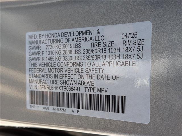 new 2026 Honda Odyssey car, priced at $44,375