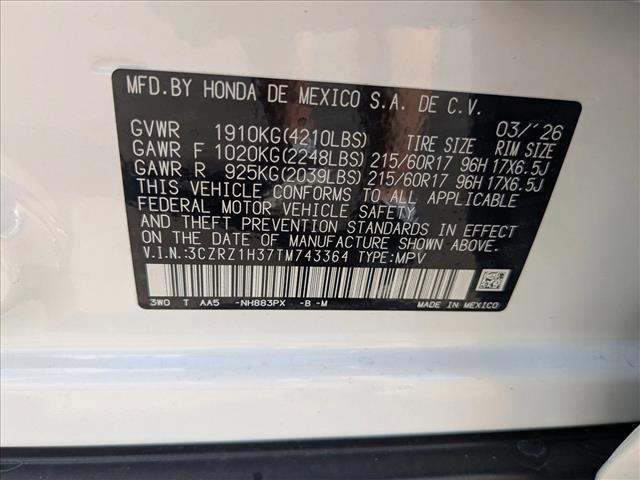 new 2026 Honda HR-V car, priced at $25,898