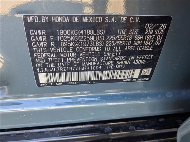 new 2026 Honda HR-V car, priced at $29,952