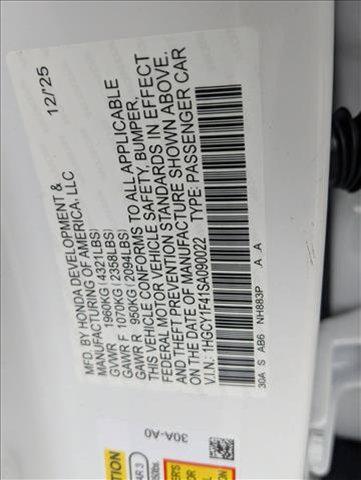 new 2025 Honda Accord car, priced at $32,210