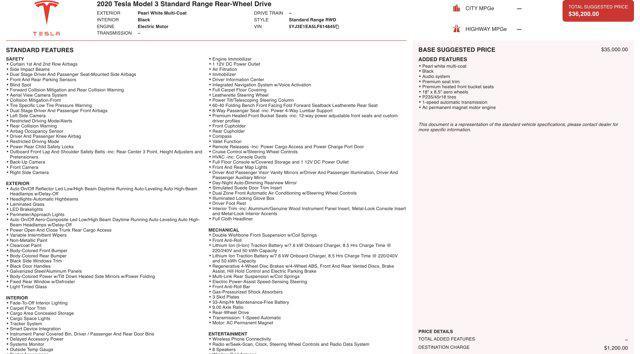 used 2020 Tesla Model 3 car, priced at $16,500