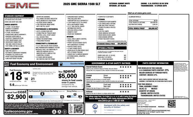 used 2025 GMC Sierra 1500 car, priced at $39,085