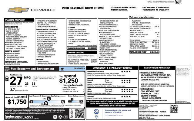 used 2020 Chevrolet Silverado 1500 car, priced at $24,000