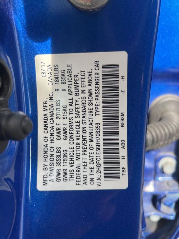 used 2017 Honda Civic car, priced at $12,497