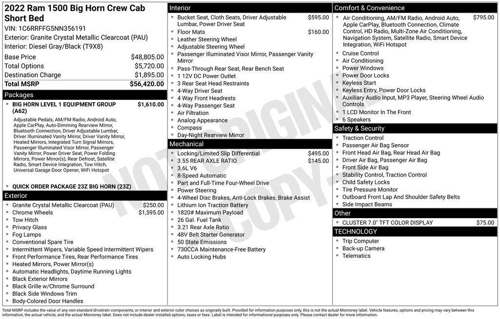 used 2022 Ram 1500 car, priced at $27,999