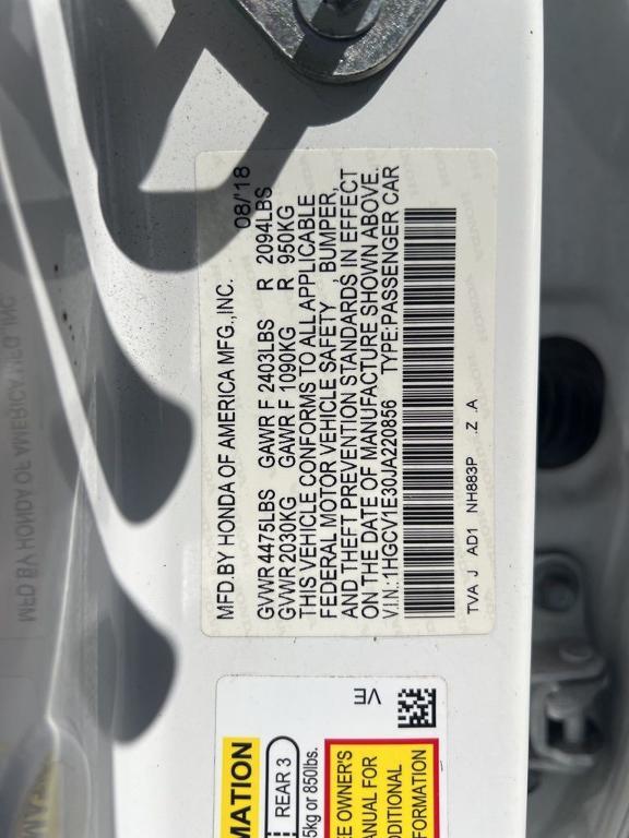 used 2018 Honda Accord car, priced at $14,396