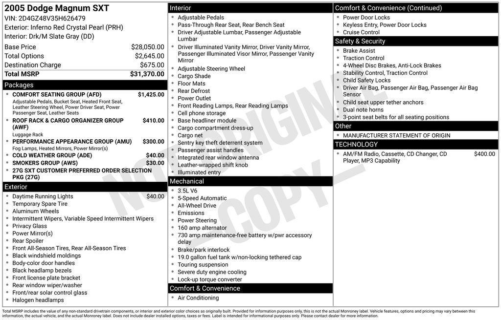 used 2005 Dodge Magnum car, priced at $4,485
