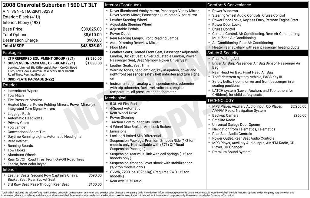 used 2008 Chevrolet Suburban car, priced at $6,235