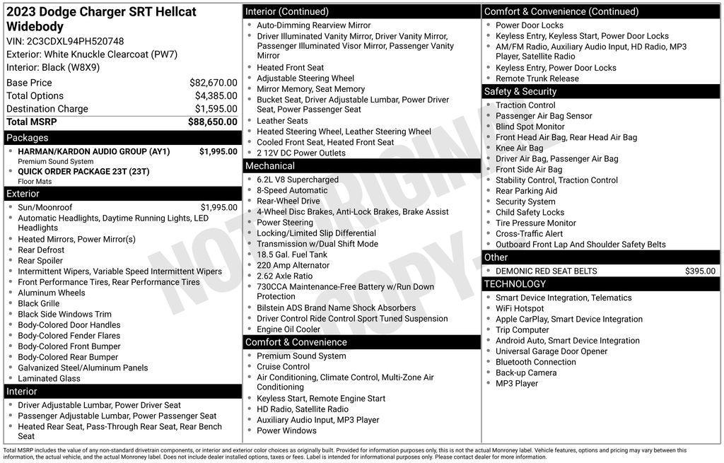 used 2023 Dodge Charger car, priced at $78,998