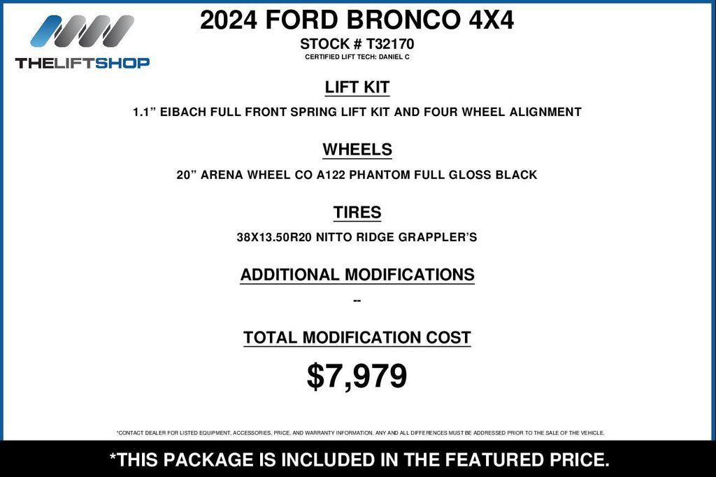 used 2024 Ford Bronco car, priced at $89,969