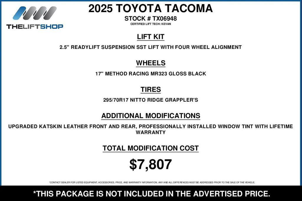used 2025 Toyota Tacoma car, priced at $49,490