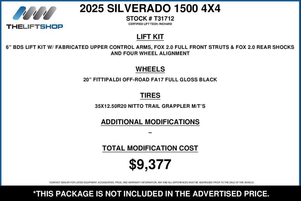 used 2025 Chevrolet Silverado 1500 car, priced at $52,990