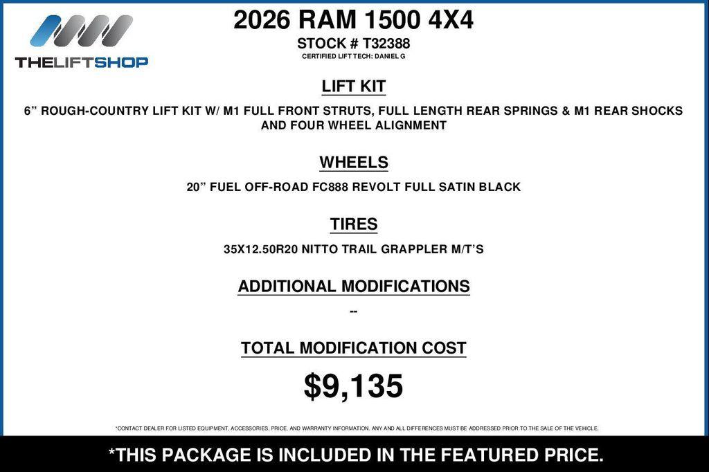 used 2026 Ram 1500 car, priced at $64,125