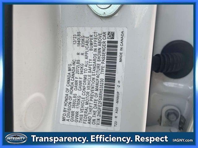 used 2024 Honda Civic car, priced at $22,790