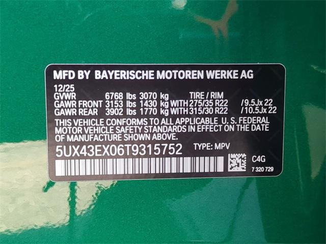 new 2026 BMW X6 car, priced at $111,275