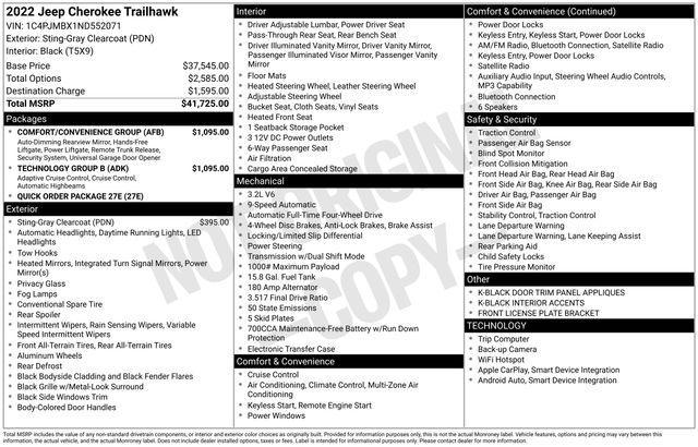 used 2022 Jeep Cherokee car, priced at $23,994