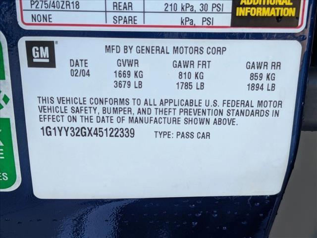 used 2004 Chevrolet Corvette car, priced at $19,999