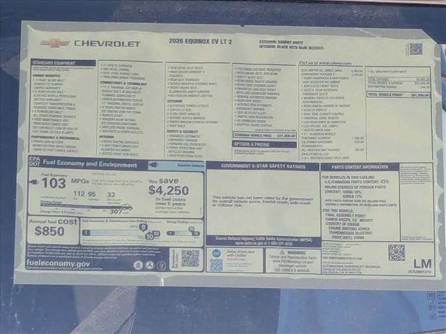 new 2026 Chevrolet Equinox EV car, priced at $39,000