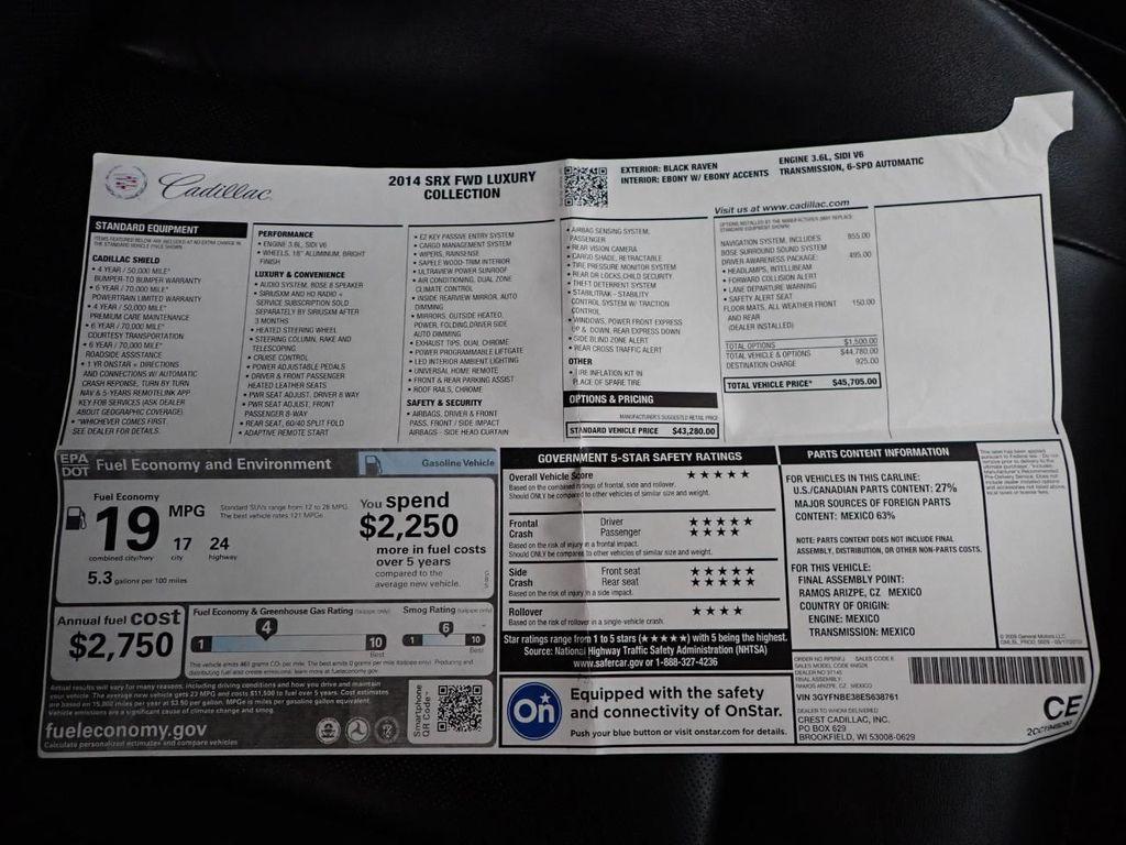 used 2014 Cadillac SRX car, priced at $7,999