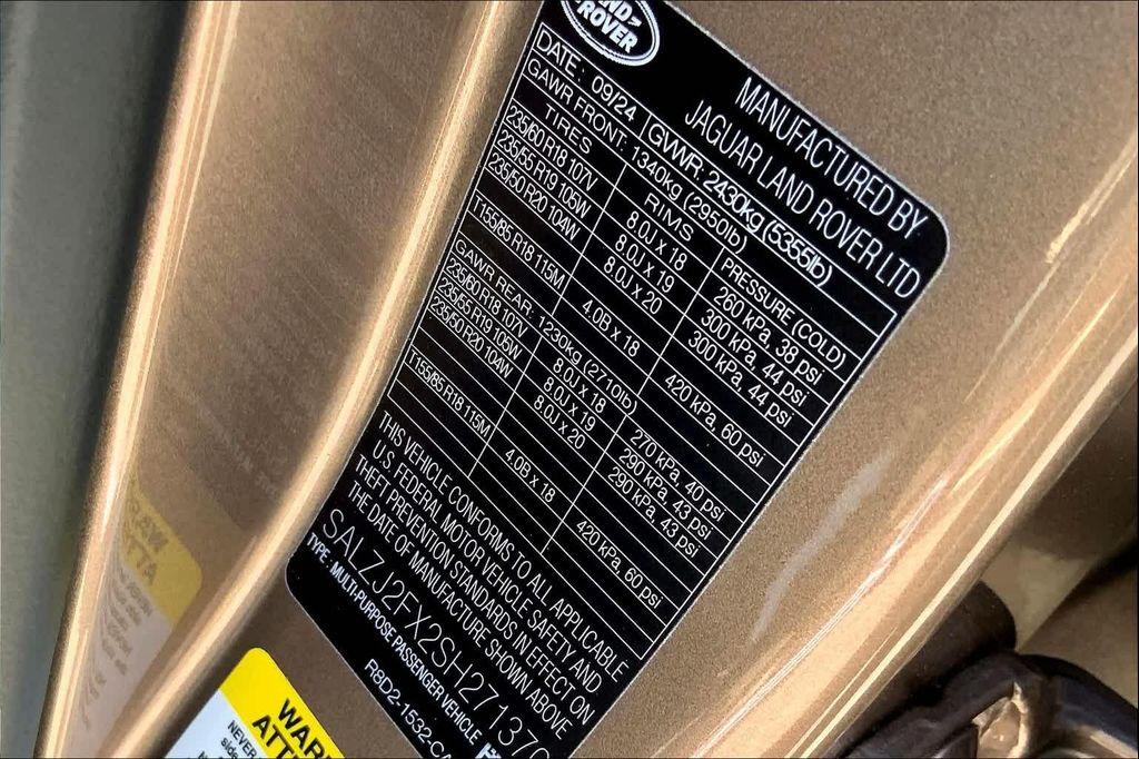 used 2025 Land Rover Range Rover Evoque car, priced at $53,000