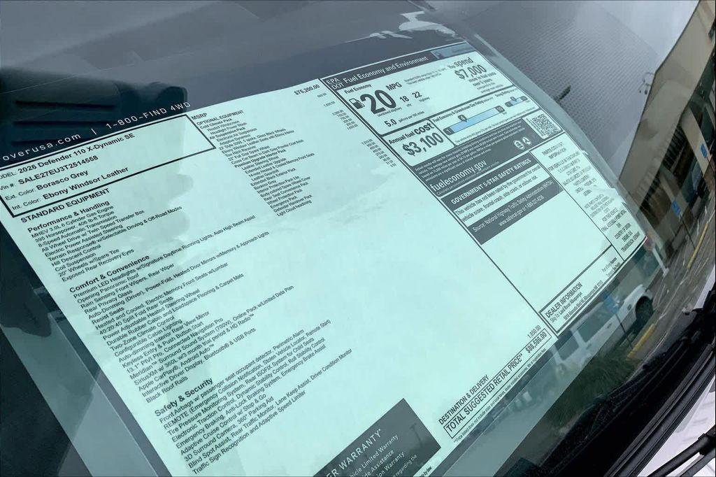 new 2026 Land Rover Defender car, priced at $88,586