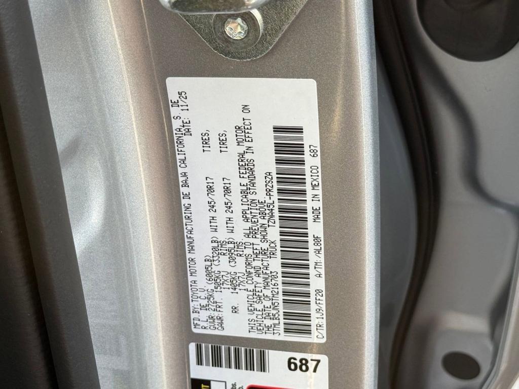 new 2026 Toyota Tacoma car, priced at $42,282