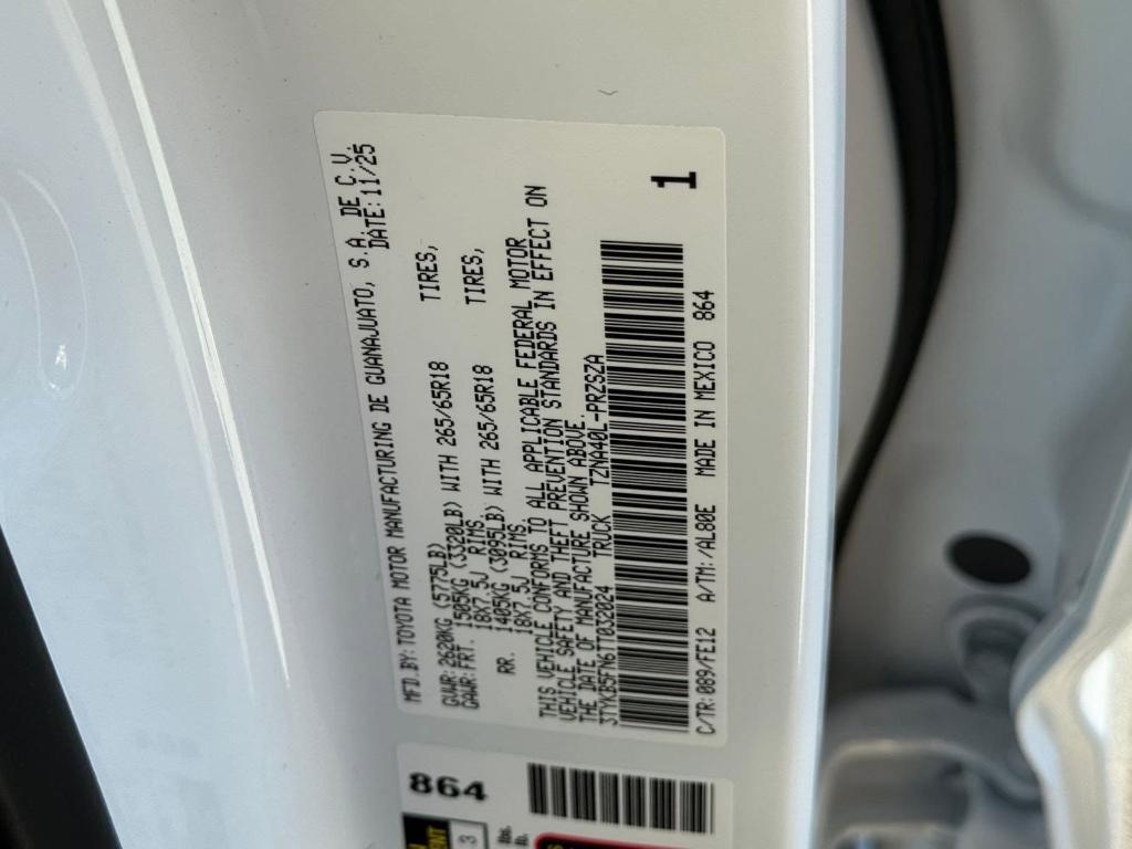 new 2026 Toyota Tacoma car, priced at $42,338