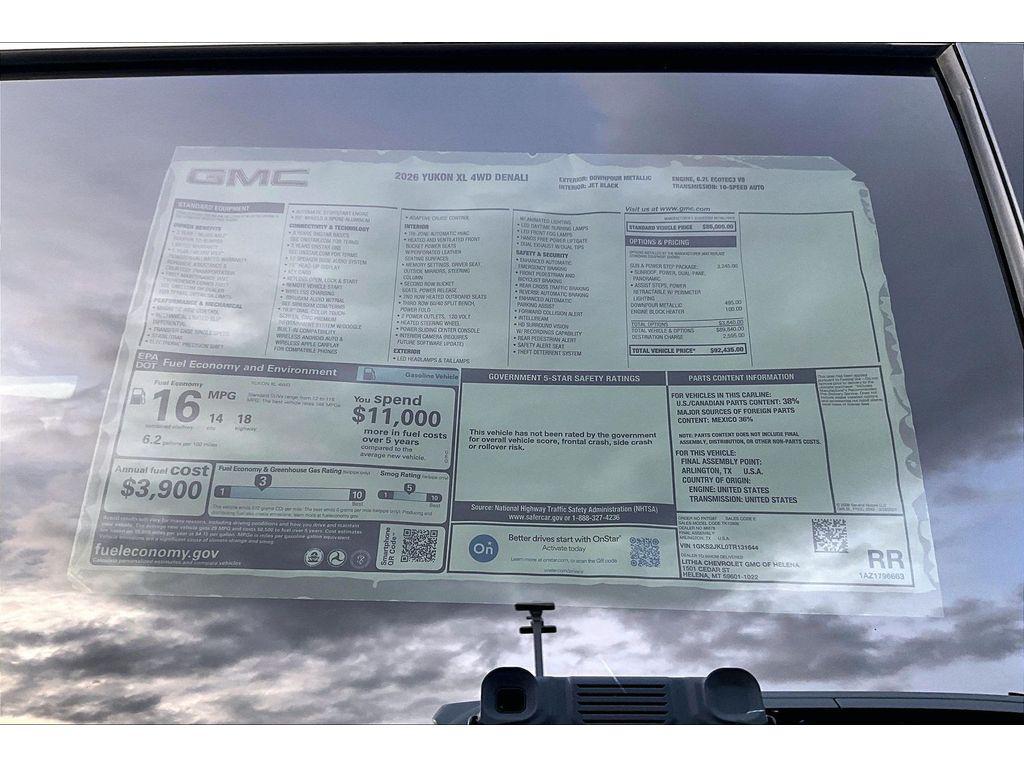 new 2026 GMC Yukon XL car, priced at $92,435