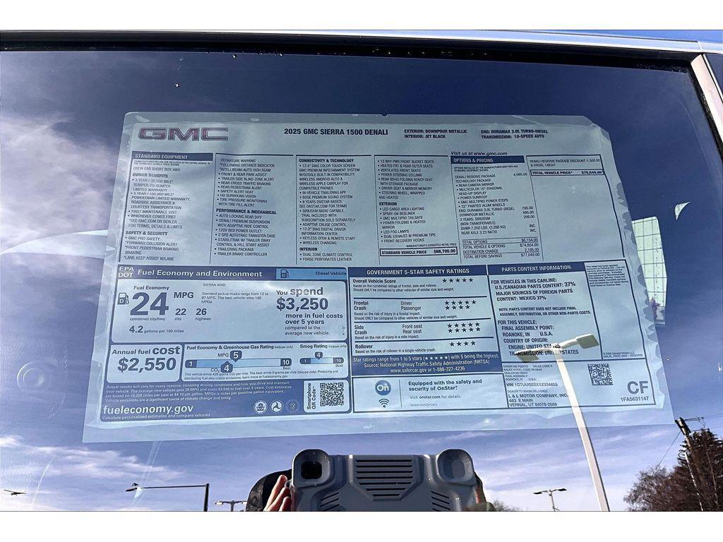 new 2025 GMC Sierra 1500 car, priced at $75,549