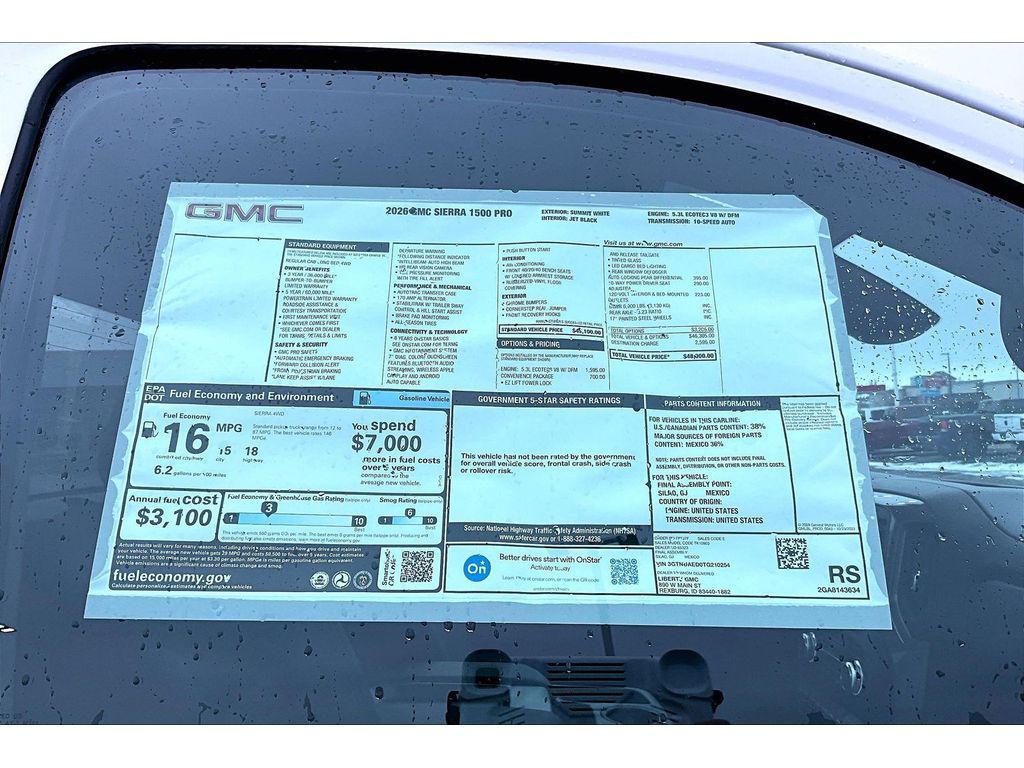 new 2026 GMC Sierra 1500 car, priced at $43,900