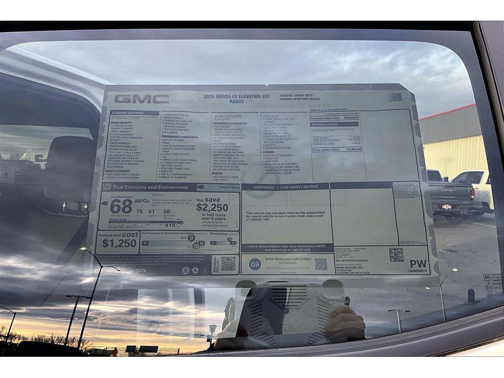 new 2026 GMC Sierra EV car, priced at $72,695