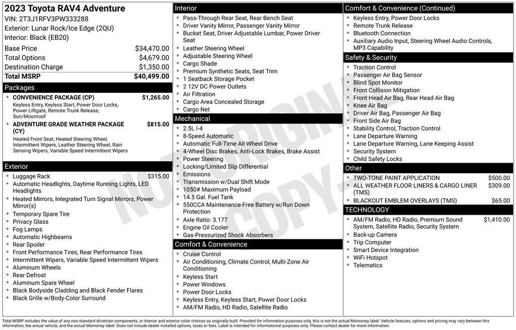 used 2023 Toyota RAV4 car, priced at $33,995