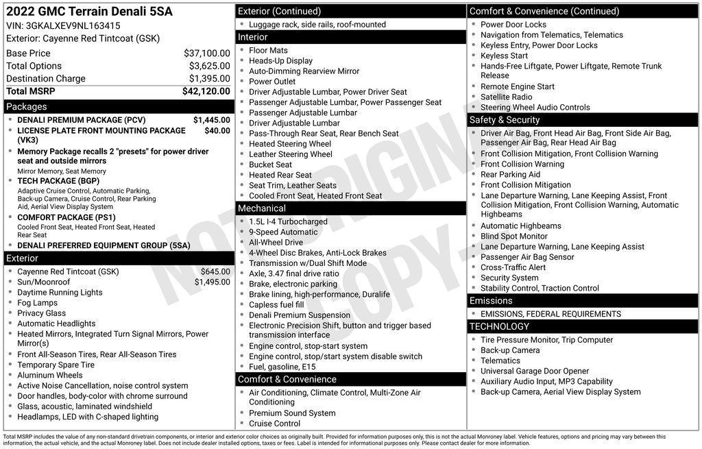 used 2022 GMC Terrain car, priced at $20,699