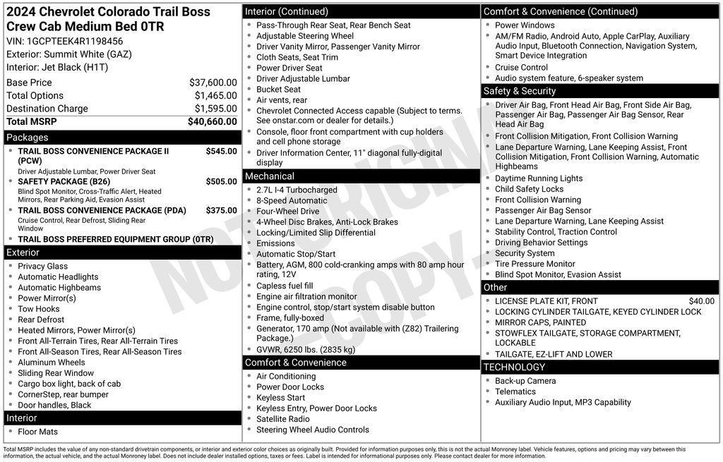 used 2024 Chevrolet Colorado car, priced at $39,990