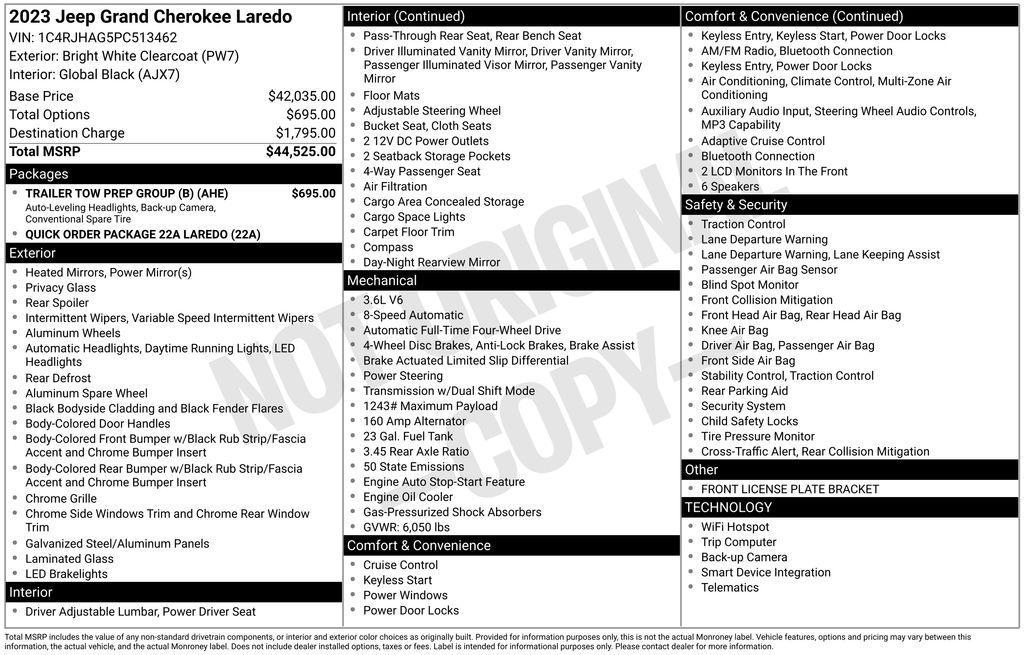 used 2023 Jeep Grand Cherokee car, priced at $27,900