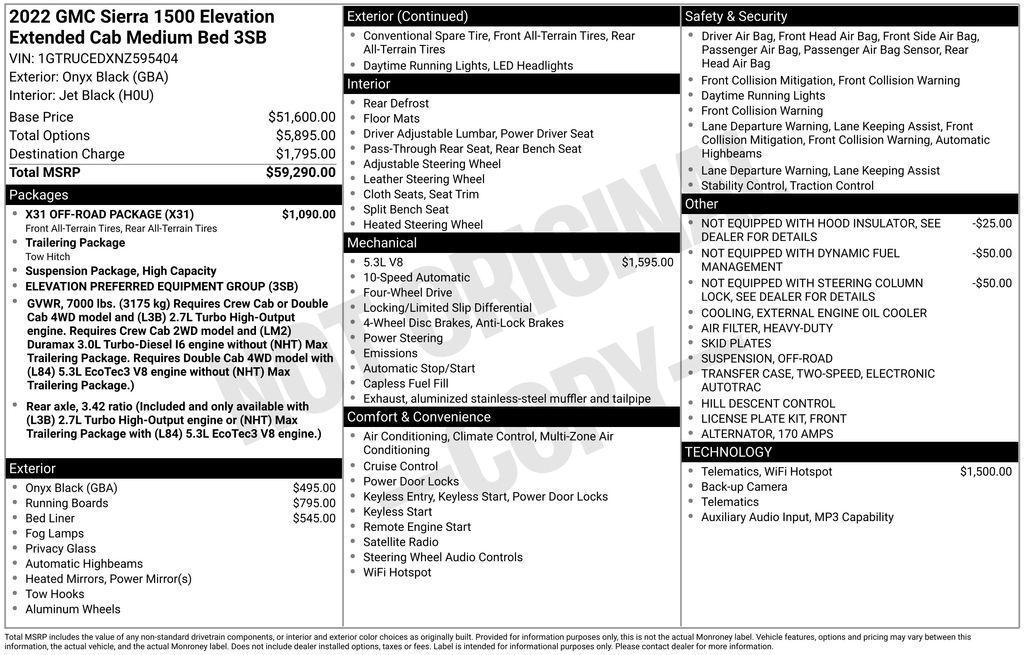 used 2022 GMC Sierra 1500 car, priced at $40,350