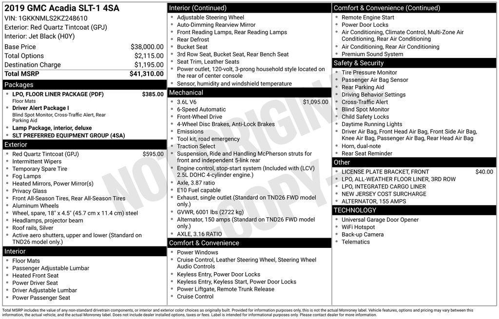 used 2019 GMC Acadia car, priced at $16,700