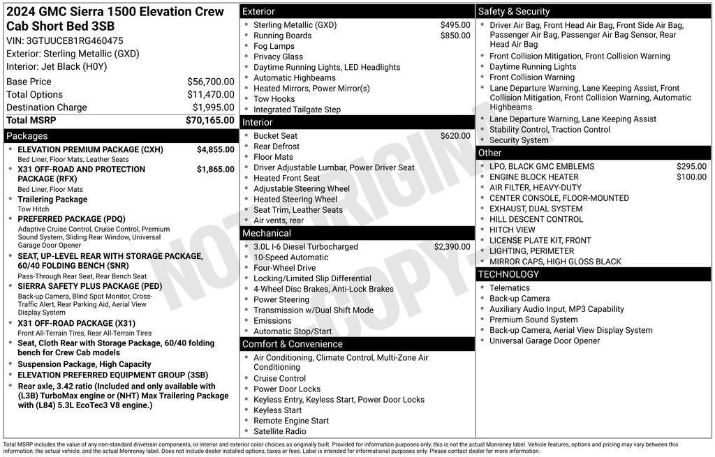 used 2024 GMC Sierra 1500 car, priced at $47,150