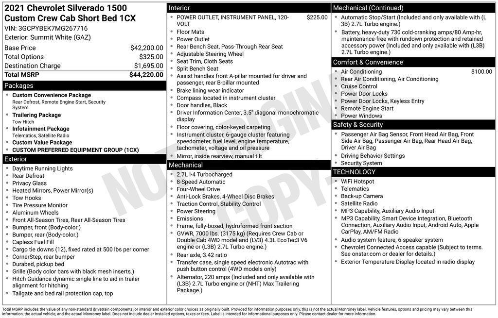 used 2021 Chevrolet Silverado 1500 car, priced at $24,250