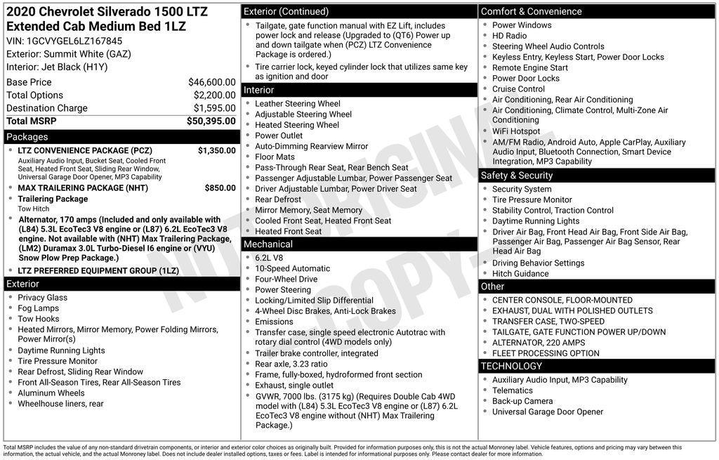 used 2020 Chevrolet Silverado 1500 car
