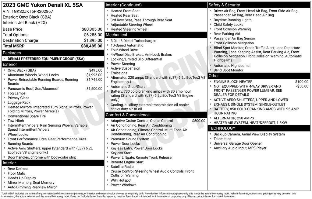 used 2023 GMC Yukon XL car, priced at $58,995