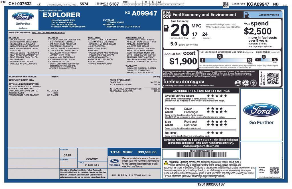 used 2019 Ford Explorer car, priced at $11,995